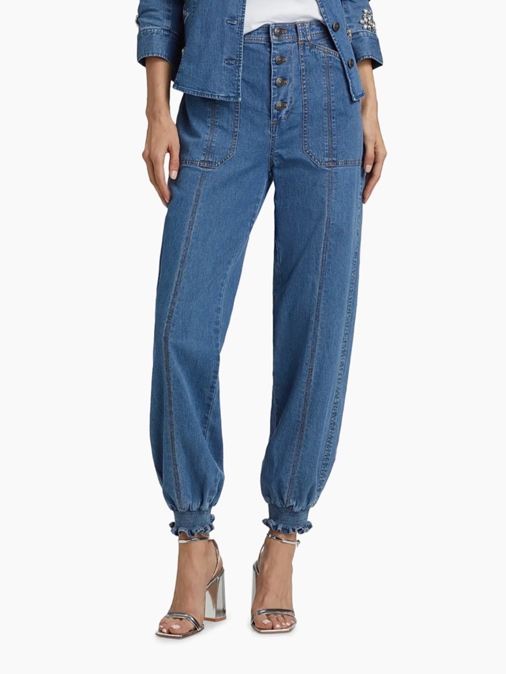 cinq a sept - Mavis- Blue Denim Boyfriend Jogger Jeans